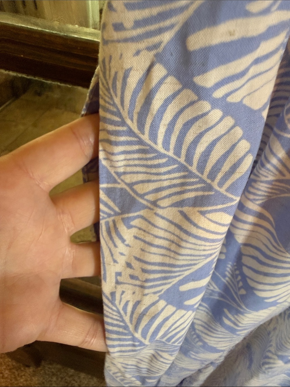 As U Wish Lavender and White Leaf-Print Spaghetti-Strap Jumpsuit - Picture 4 of 7